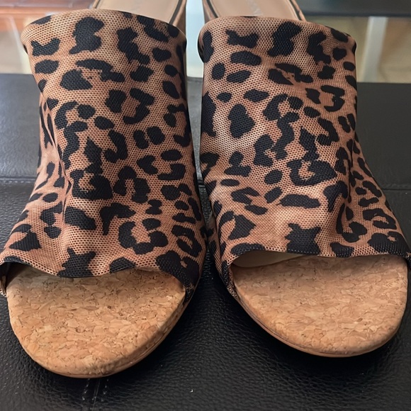 GIANNI BINI - Open Toe Mule Sandals Women's 11M Leopard Print -New-Never Worn - Picture 3 of 4